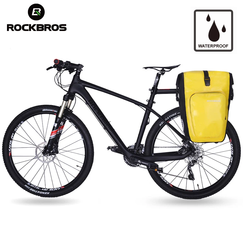

ROCKBROS Cycling Bicycle Rear Rack Tail Seat Bag Waterproof 27L Portable MTB Bike Bag Pannier Trunk Backpack Bike Accessories