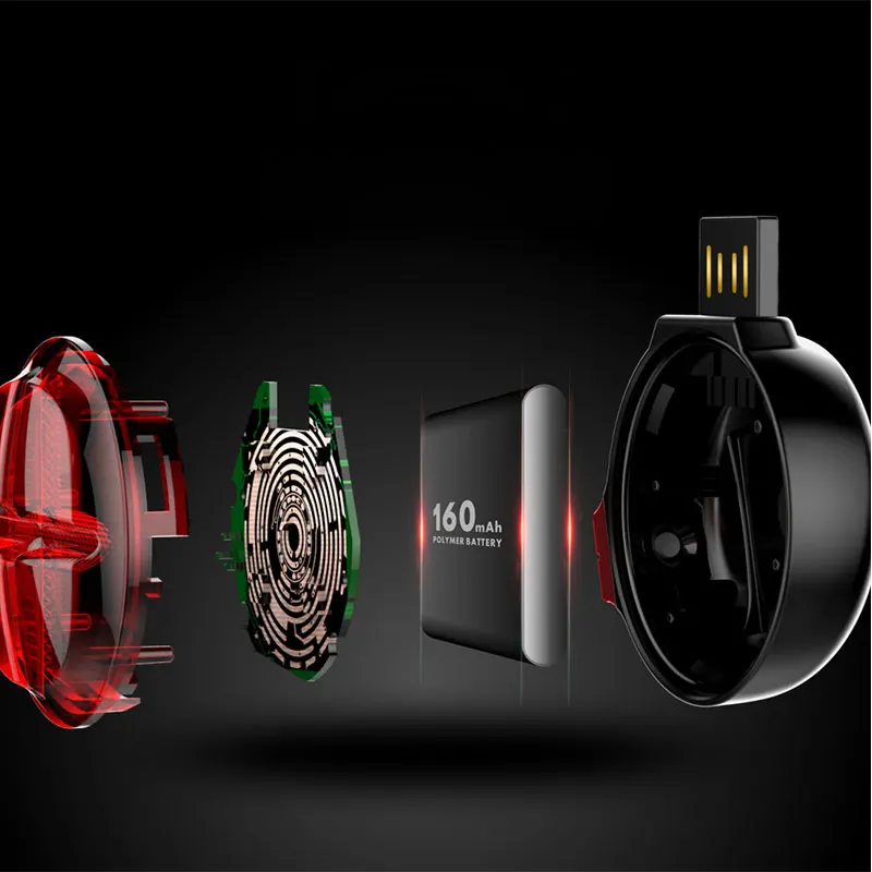 Clearance TWOOC Bicycle Tail Light Brake Warning LED Rechargeable Lamp 5 Modes Optional 9.5hours Runtime Battery Indicator Safety Lantern 5