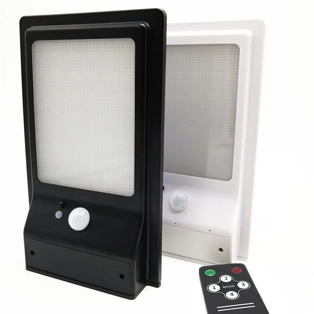 Outdoor Waterproof Ultra-thin 42 LED Solar Wall Lamp Courtyard Light Remote Control Body Induction Solar Lamp