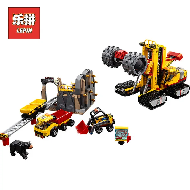 

Lepin 02102 City Model Building Blocks Bricks the Mining Experts Site Set Toy legoinglys City 60188 Children Educational Gifts