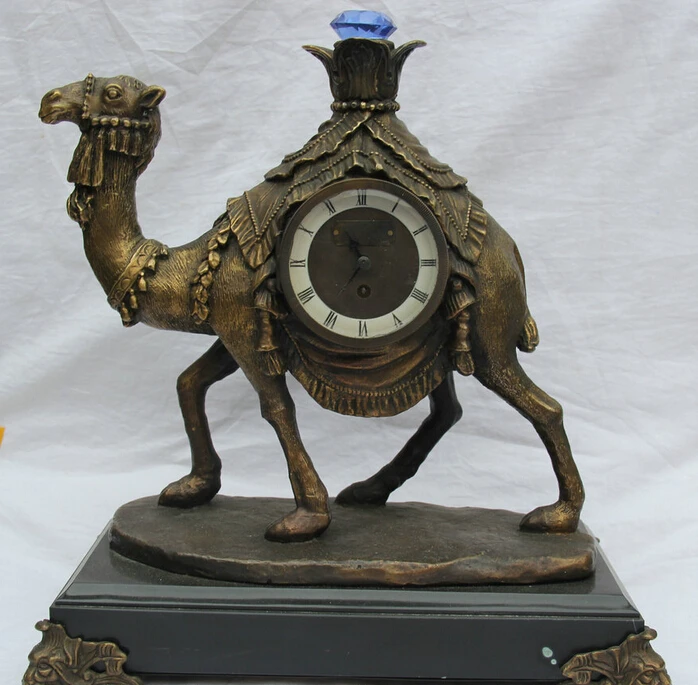 

JP S62 12 Europe style Bronze Folk camel llama Statue stem-winder Mechanical clock Discount 35%