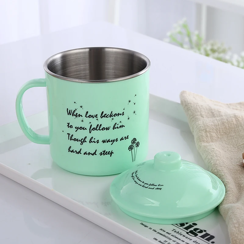 Кружка для путешествий пара tazas caneca чашки и кружки кофейная чашка tazas divertidas cute kupa 304 из нержавеющей стали мультфильм двойными стенками taza
