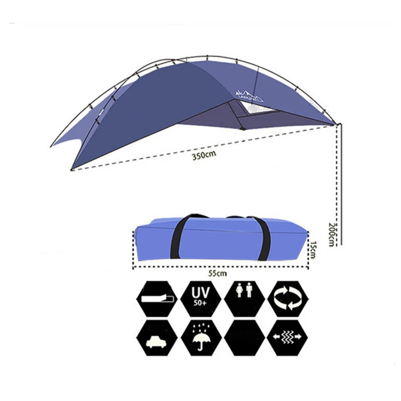 5-8 человек открытый автомобиль палатка двойной слой анти УФ водонепроницаемый складной круглый автомобильный тент брезент солнцезащитный навес для рыбалки путешествия Кемпинг