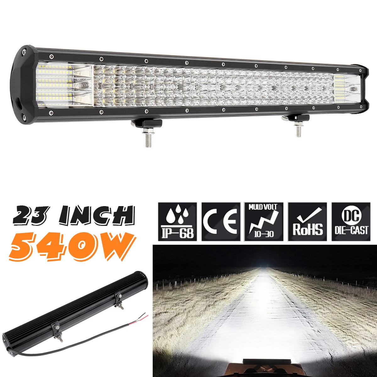 

540W 180Pcs LED Strip LED Light Bar Work Light Combo Beam for Driving Offroad Boat Car Tractor Truck 4x4 SUV