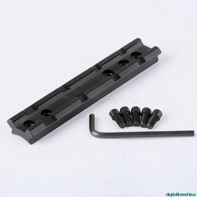 Dovetail to Weaver 20mm Picatinny Rail Mount Base Adapter Scope Mount Converter 100mm Length For Rifles Hunting Accessories