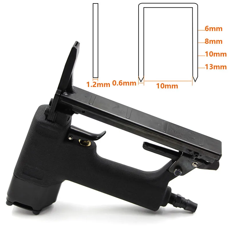 Пневматический пистолет для ногтей с длинной насадкой Гладкий воздушный степлер инструмент для деревообработки для украшения дома картонная посылка