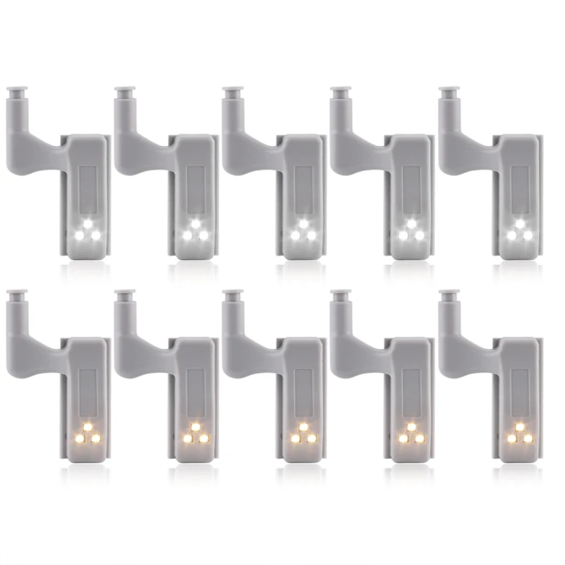 10pcs Universal LED Under Light Cupboard Inner Hinge Lamp