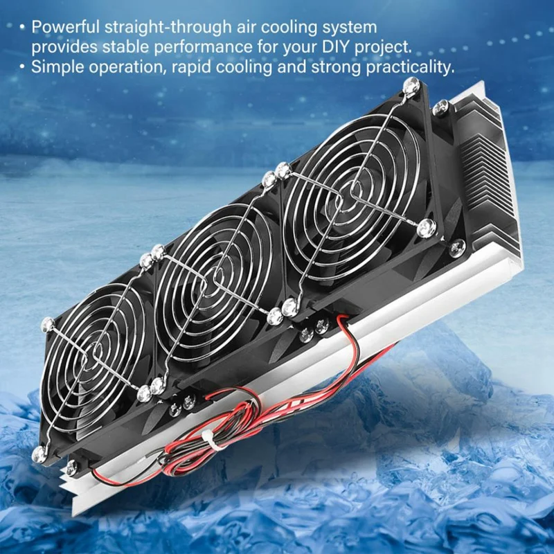 126W Air Conditioner Trinuclear Semiconductor Thermoelectric Cooler Peltier Refrigeration Diy Air Cooling Device