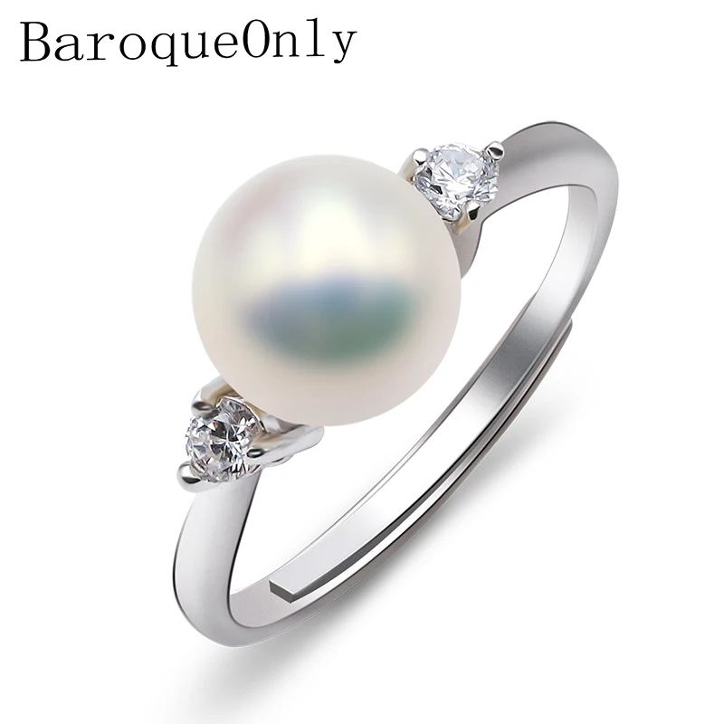 Кольцо женское регулируемое с пресноводным жемчугом 8 9 мм|jewelry rings|jewelry women ringsjewelry