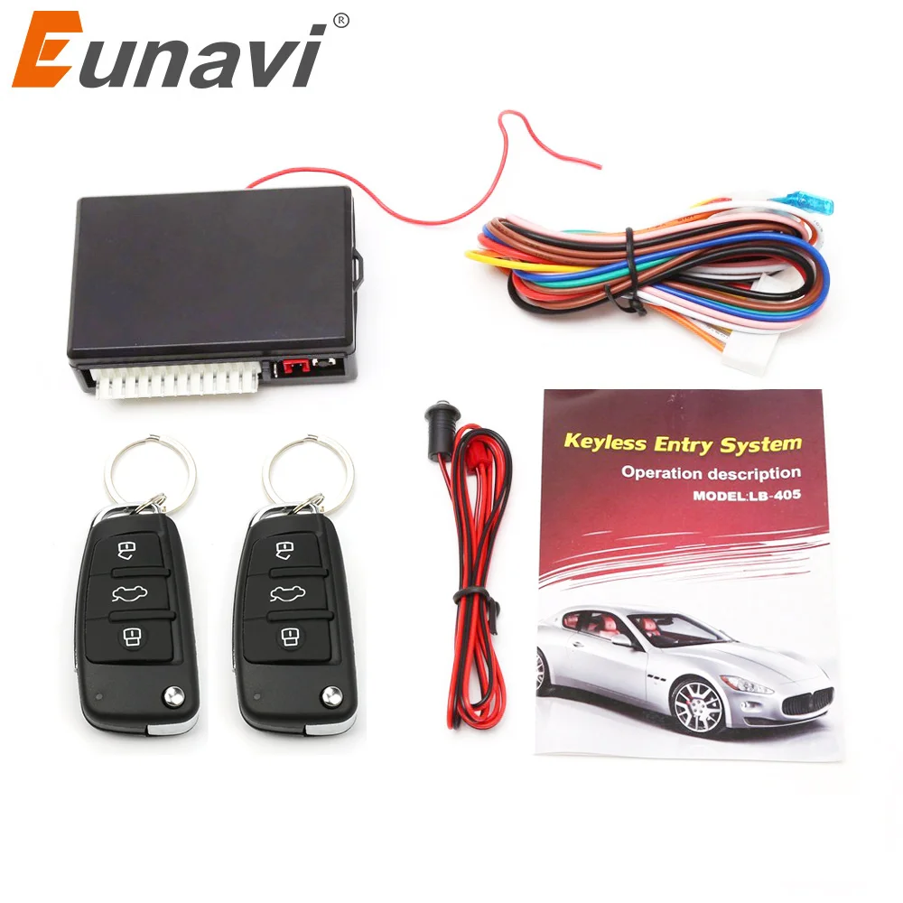 Eunavi Universal Car Auto Keyless Entry System Button Start Stop LED