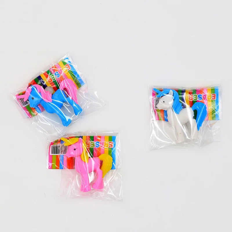 

1 PCs Creative Cartoon Pony Cute Animal Eraser Student Stationery Wholesale Kawaii Office Supplies