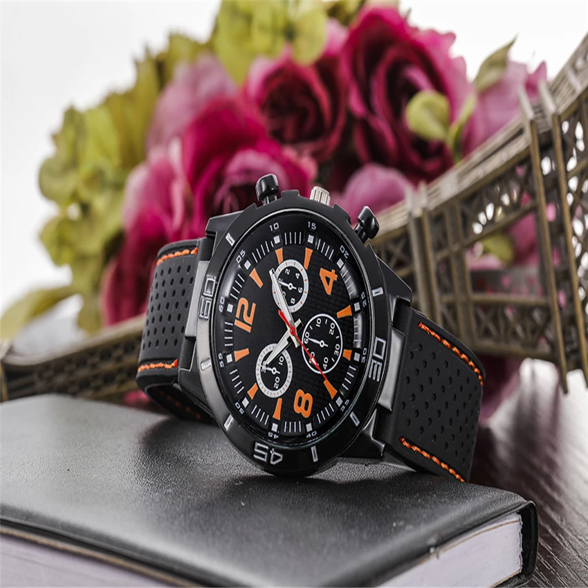 

9s & cheap Hot Men Digital Dial Silicone Analog Quartz Wrist Watch Watches High Quality Watch #290717