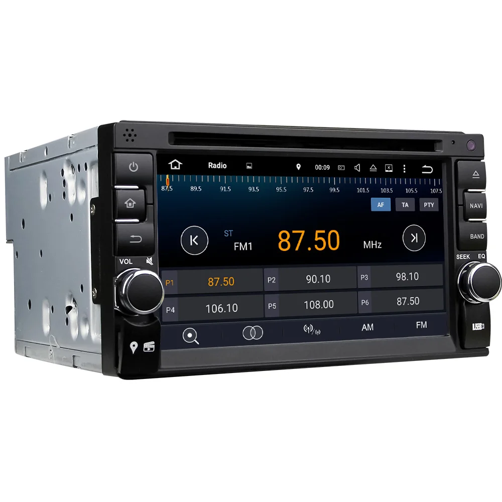 Clearance Eunavi Quad Cord 2 Din Android 9.0 Car DVD GPS Stereo Radio Player 2 din universal car DVD WIFI BT PX30 A53 2g RAM 4
