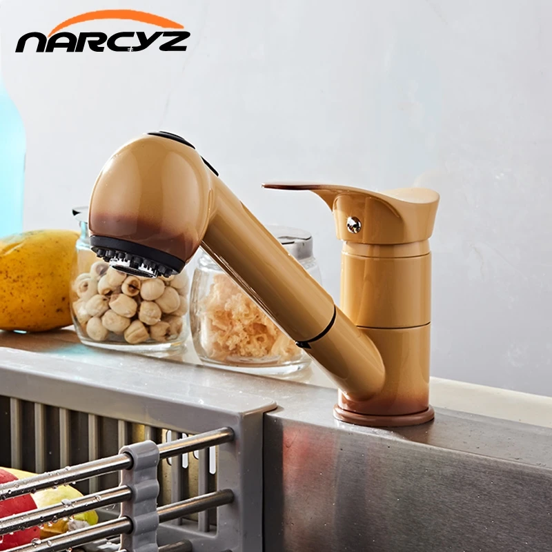 European classic kitchen faucet dishwasher faucet pull spin spray paint hot and cold water faucet XT