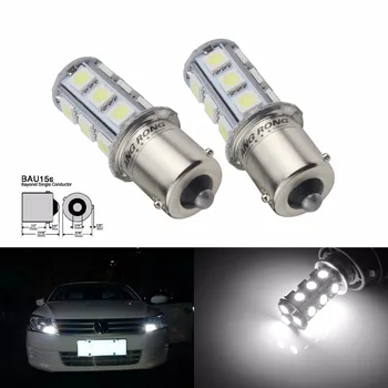 

ANGRONG 2x BAU15s 581 PY21W 18 SMD LED Front Sidelight Indicator Signal Light Bulb White(CA312)