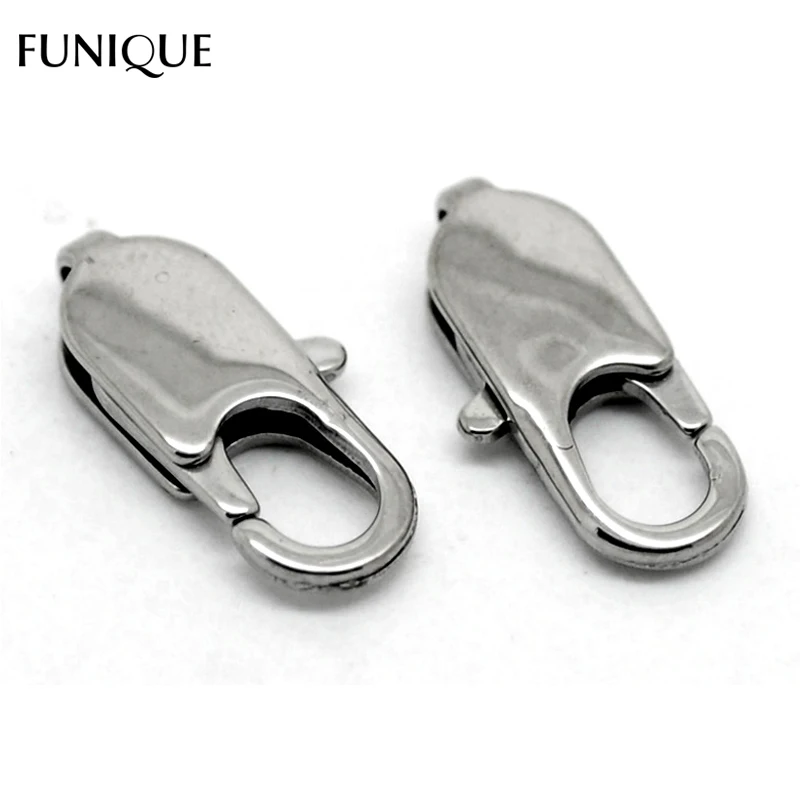 FUNIQUE 18mmx9mm Clasps For Bracelets 5PCs Stainless Steel Lobster