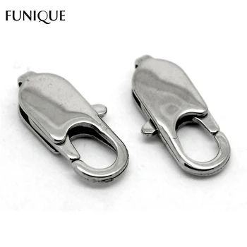 

FUNIQUE 18mmx9mm Clasps For Bracelets 5PCs Stainless Steel Lobster Clasps Silver Tone Clasps For Jewelry Making