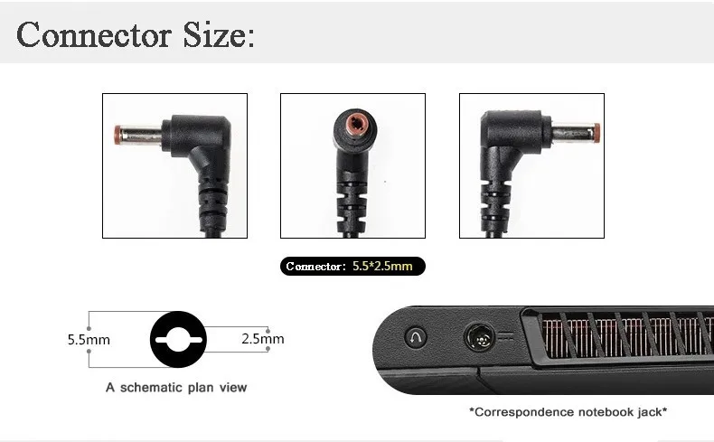 Адаптер переменного тока питания для ноутбука Зарядное устройство 20V 3.25A 5,5*2,5 мм для lenovo IBM B470 B570e B570 G570 G470 Z500 G770 V570 Z400 P500 P500 серии