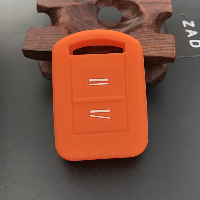 ZAD 2 кнопки силиконовый чехол для ключа автомобиля набор защиты для Vauxhall/Opel Vauxhall Corsa C Agila Meriva Combo дистанционного брелока - Название цвета: Оранжевый