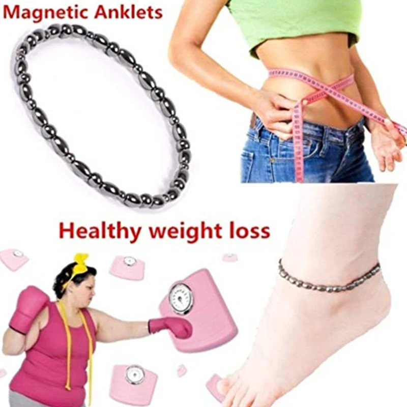 Magnetic Slimming Bracelet Magnetic Therapy Loss Weight Bracelet Anklet Black Gallstone Stimulating Acupoints Slimming Anti Cellulite Foot Chain Tool magnetic slimming bracelet