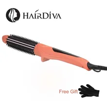 Волос Diva Nano керамическая расческа волос щипцы для завивки корейский Керлинг палочка ЖК электронный стайлер для волос с распутывающейся щетиной