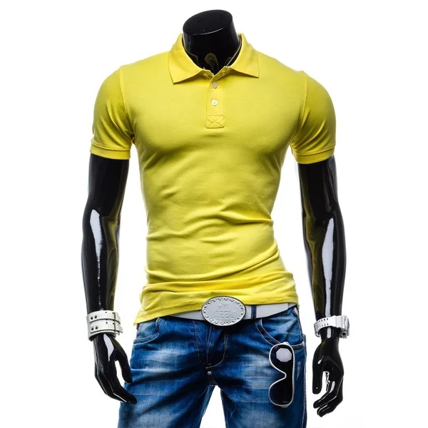 ZOGAA Мужская рубашка поло Новая мужская мода короткий рукав Slim Fit сплошной цвет Повседневная Толстовка воротник рубашка Рабочая одежда мужская