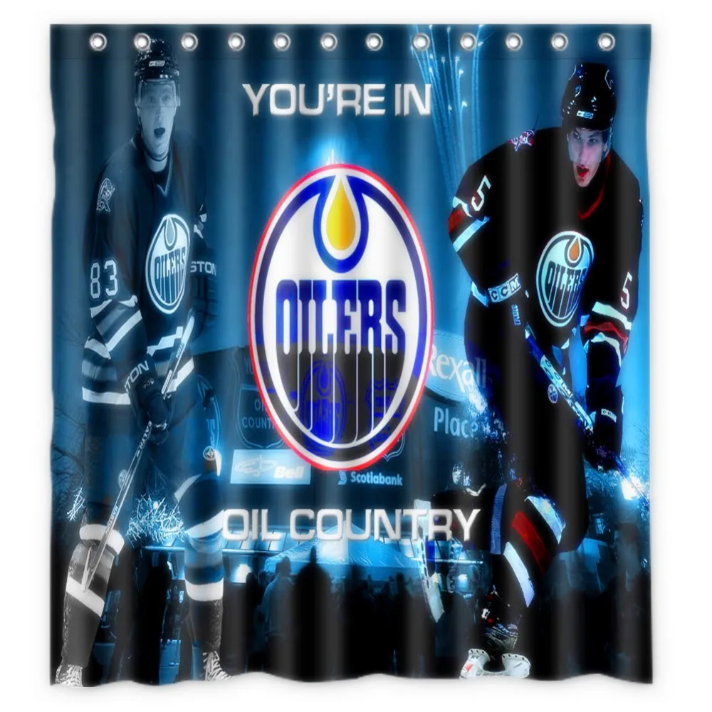 Vixm Home Edmonton oil workers Fabric Shower Curtains Waterproof Mildew