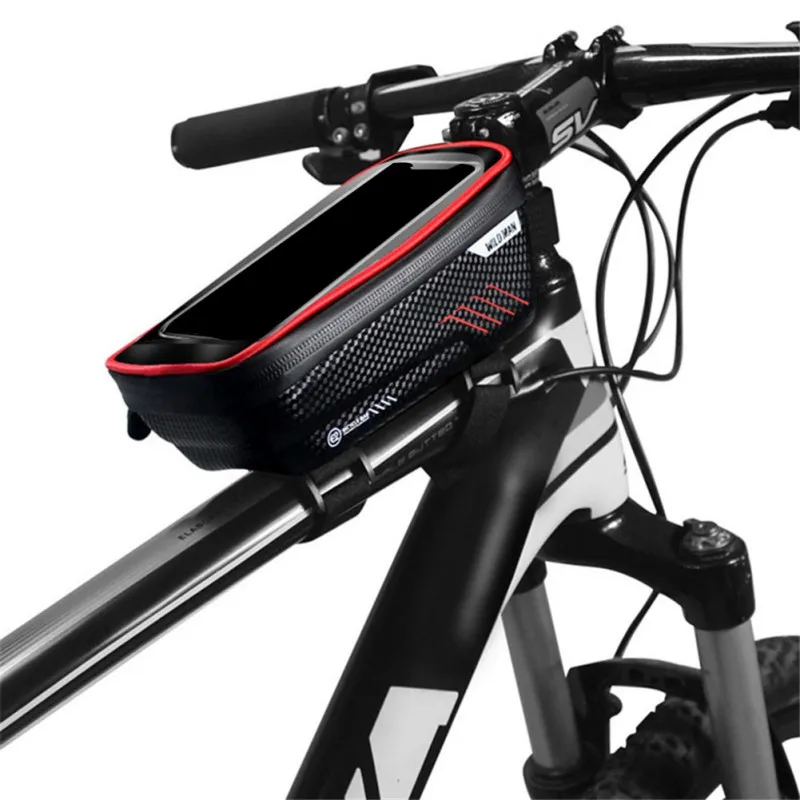 

Mountain Bike Bag Rainproof Waterproof MTB Front Bag Mobile Phone Case Cycling Accessories Bicycle Frame Front Bag