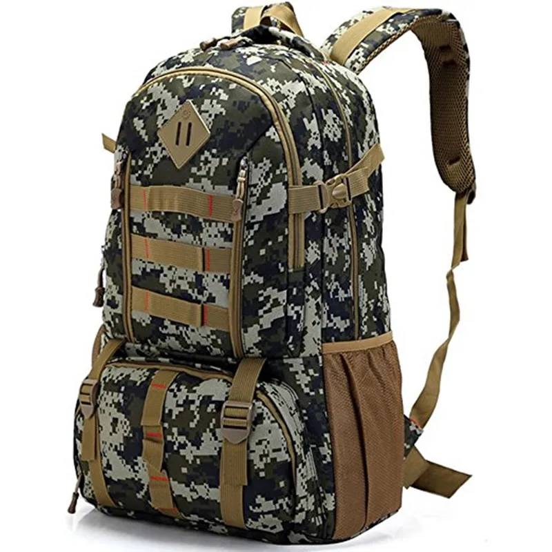 50L Waterproof Hiking Hunting Backpack Tourist Rucksack Sports Bag Camo