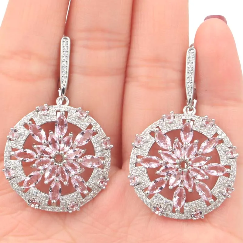 

Elegant Drop Green Tsavorite Garnet, CZ Engagement 925 Silver Earrings 21x13mm