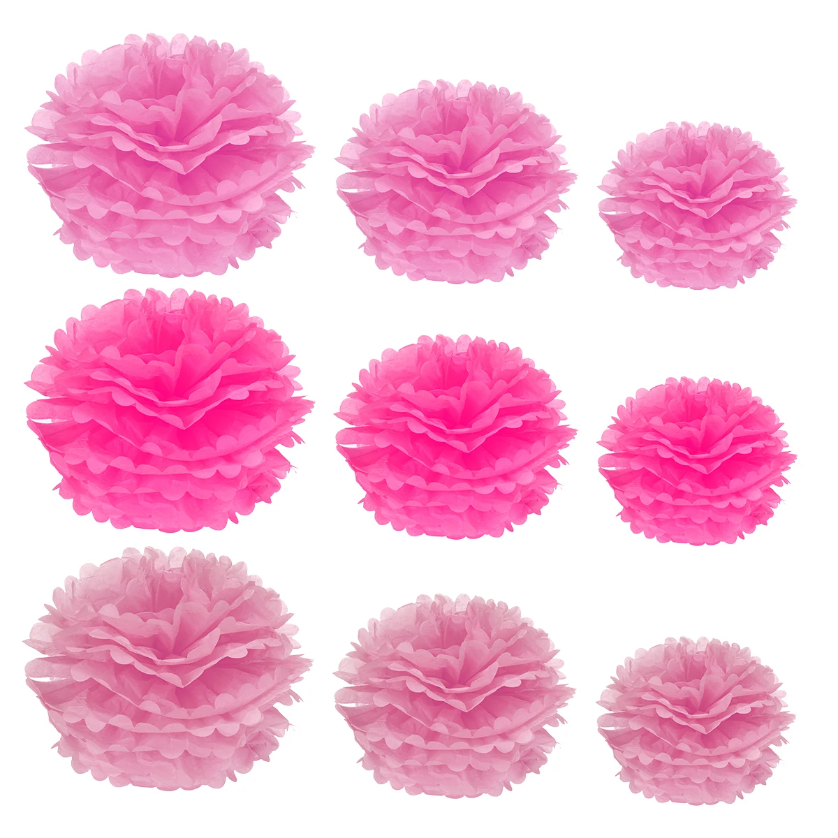 27pcs Paper Pom Poms Flowers Ball Craft Tissue Hanging Pompoms for Birthday Wedding Party Decoration | Игрушки и хобби