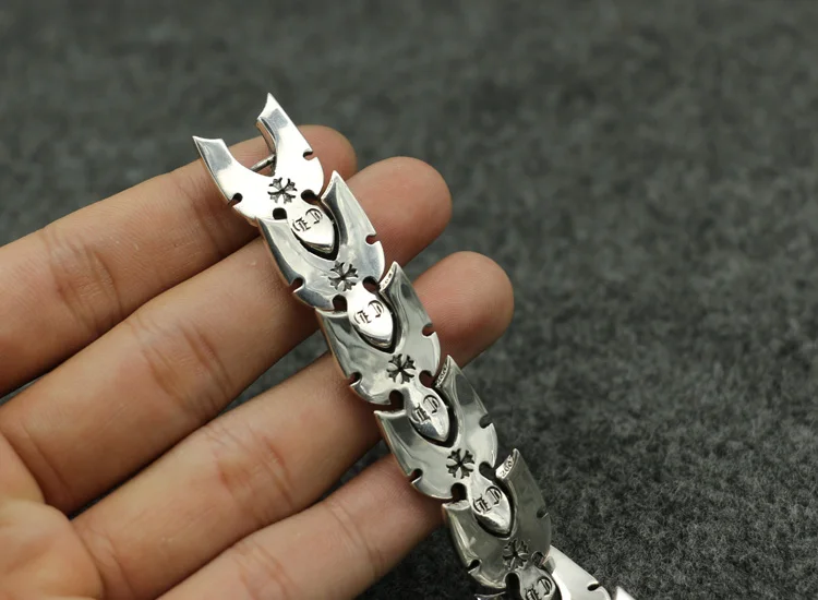 Бамбуковые слипы мужские и тайские серебряные браслеты японский и корейский Панк ветер 925 серебряный браслет женские творческие ювелирные изделия