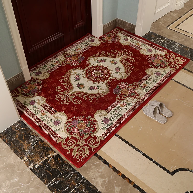 

Classical European Carpets Pastoral Style Fashion Carpet Modern Rug Pattern Absorbent Non-slip Mat for Living room Hallway Mats