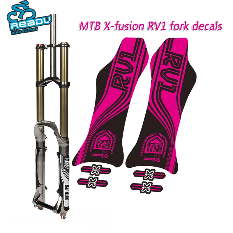 MTB X-fusion RV1 наклейки на вилке велосипед X-fusion RV1 вилка наклейки 27,5 дюймов горный велосипед передняя вилка наклейка