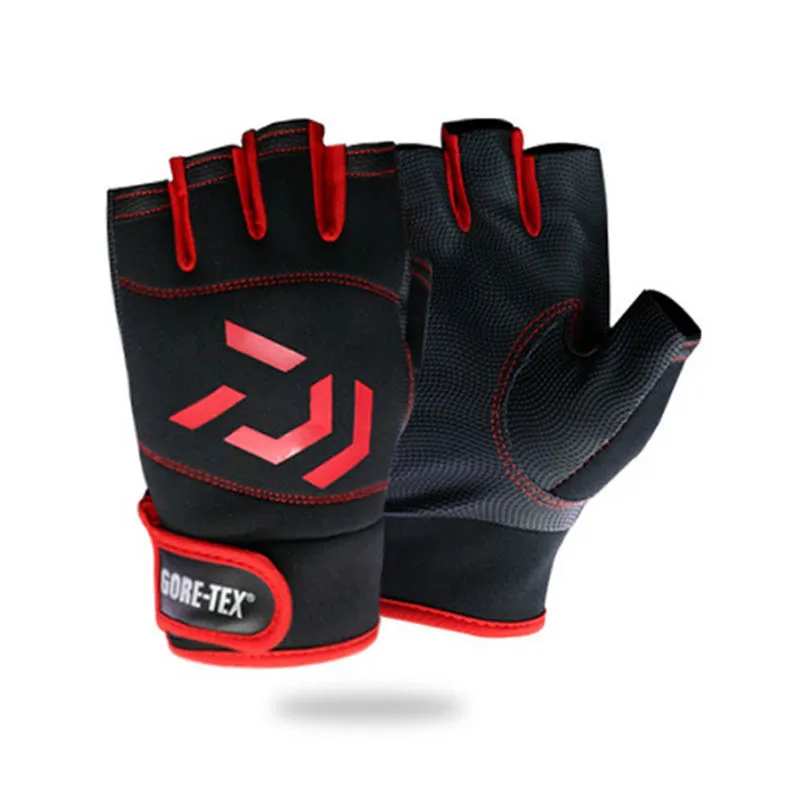 DAIWA outdoor breathable fishing gloves Half finger waterproof sports glove anti-slip Competition Tackle Rock Fishing - Image 2