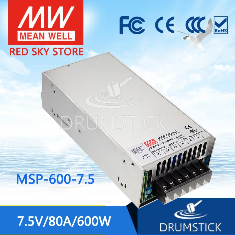 

MEAN WELL MSP-600-7.5 7.5V 80A meanwell MSP-600 7.5V 600W Single Output Medical Type Power Supply