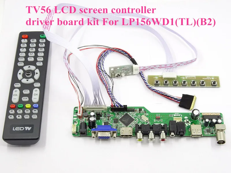 ЖК-драйвер Плата ТВ+ HDMI+ VGA+ CVBS+ usb-комплект плата контроллера T. VST56 плата для LP156WD1(TL)(B2) экран