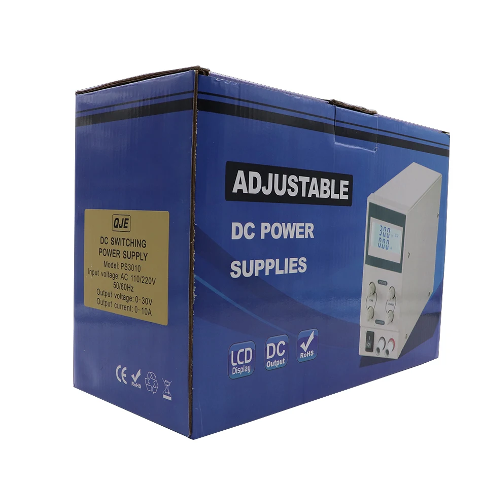 QJE DC Регулируемый источник питания PS3010 Выход постоянного тока 0-30 в 0-10A Регулируемый импульсный источник питания