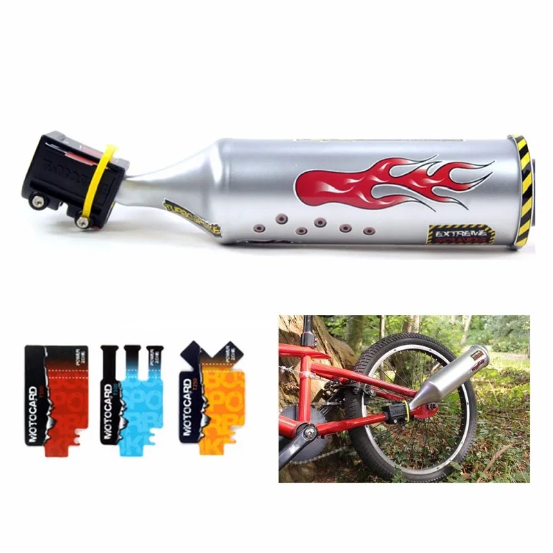 

Kids Bike Turbine Air Horn with Motorcard Exhaust Sound Motorcycle Sound Effects Cycling Tools Bicycle Kid DIY Accessories