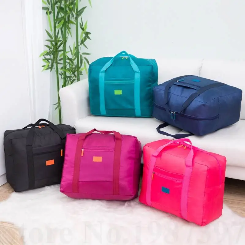 Generic Fashion Water Proof Folding Travel Bag Unisex Large Capacity Nylon Trolley Complete Package Travel Totes Handbags