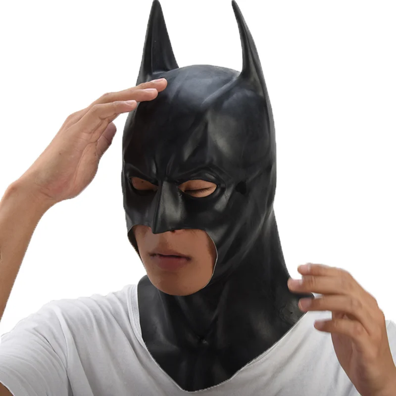 Маска Бэтмена Хэллоуин маски для вечеринки-маскарада фильм Брюс Уэйн Косплей тушь mascaras de латексная Реалистичная карнавал маска террор