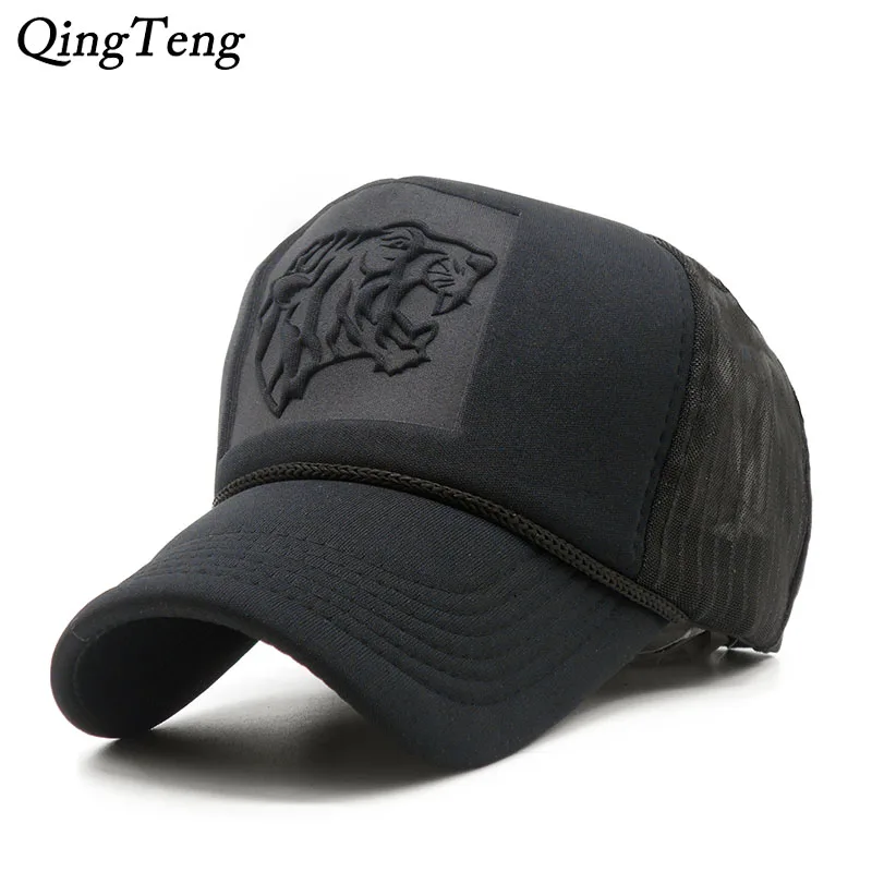 Летняя сетчатая бейсболка со стереоскопическим принтом тигра|mesh snapback hats|snapback hats