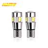 2x T10 W5W coche LED Bombilla de señal de giro Canbus Auto Interior Domo luz de lectura cuña lateral de estacionamiento lámpara de freno inverso 5W5 5630 6smd ► Foto 1/6