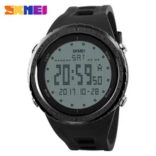 SKMEI Chronograph Wrist Watch Men Big Dial Mens Sports Watches Digital Countdown Double Time Wristwatch Military Outdoor 1246