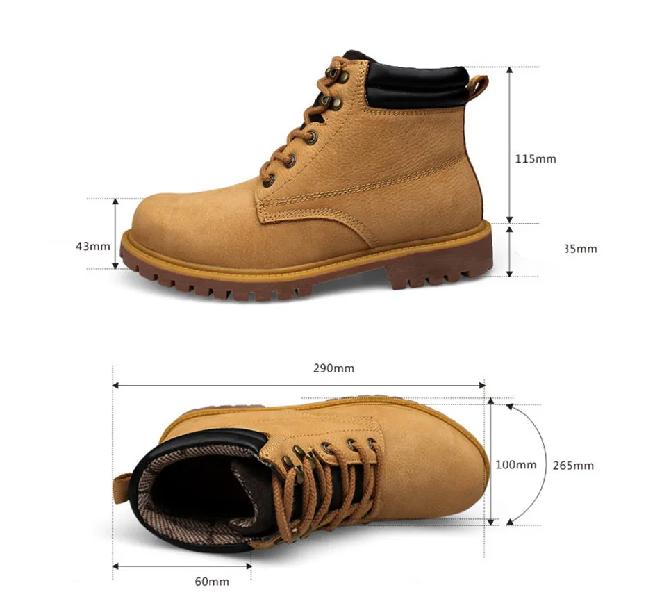NINYOO/уличные мужские рабочие ботинки маленького размера зимние ботинки из натуральной кожи Водонепроницаемые износостойкие армейские ботинки до лодыжки мужские большие размеры 36-48