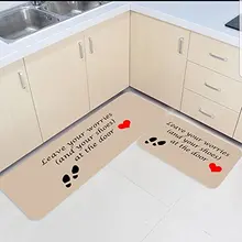 2 шт. кухонные подстилки И КОВРИКИ НАБОР Забавный привет слово черный домашний декор Нескользящая область бегун входной коврик