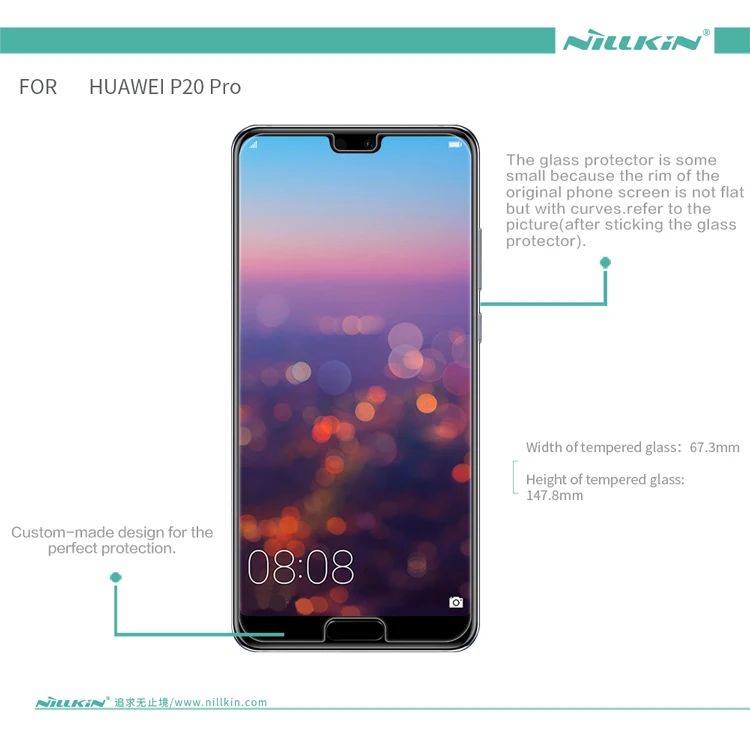 Huawei P20 Pro закаленное стекло Nillkin Amazing H+ Pro 0,2 мм Защитное стекло для экрана для huawei P20 Pro Plus