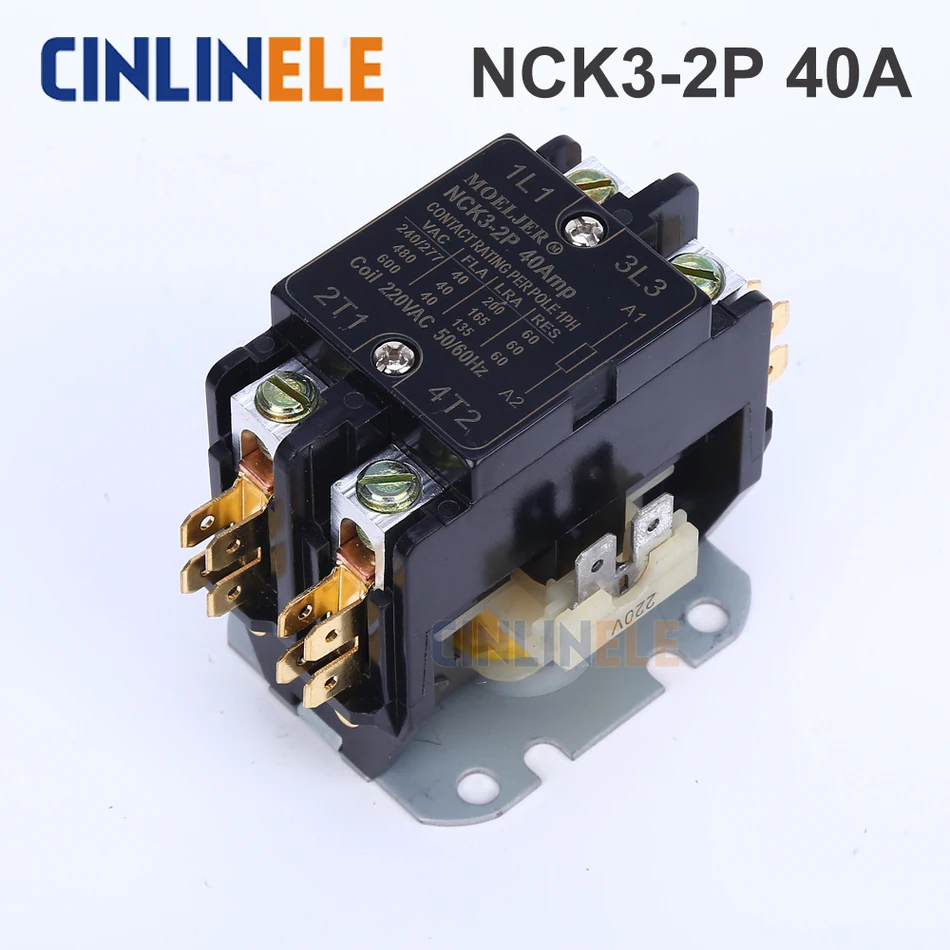 

Free Shipping AC Contactor of Air Conditioning Parts Tool 2P 5000W 40A Air Conditioning Protector 110V 220V-250V