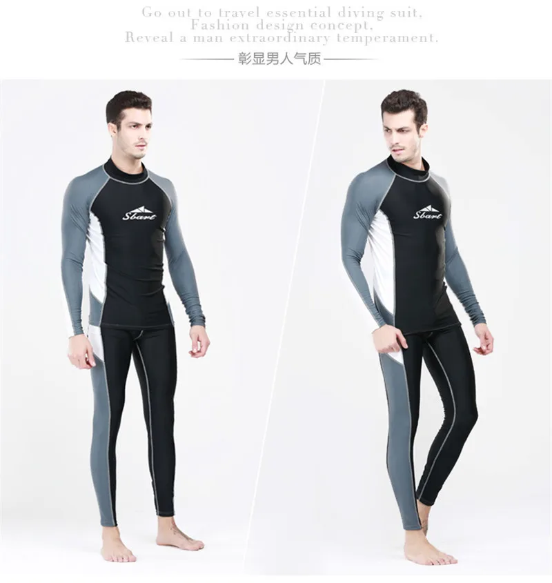 Длинный рукав Солнцезащитная одежда гидрокостюм, мужской костюм для серфинга, купальный костюм, Виндсерфинг и Сноркелинг