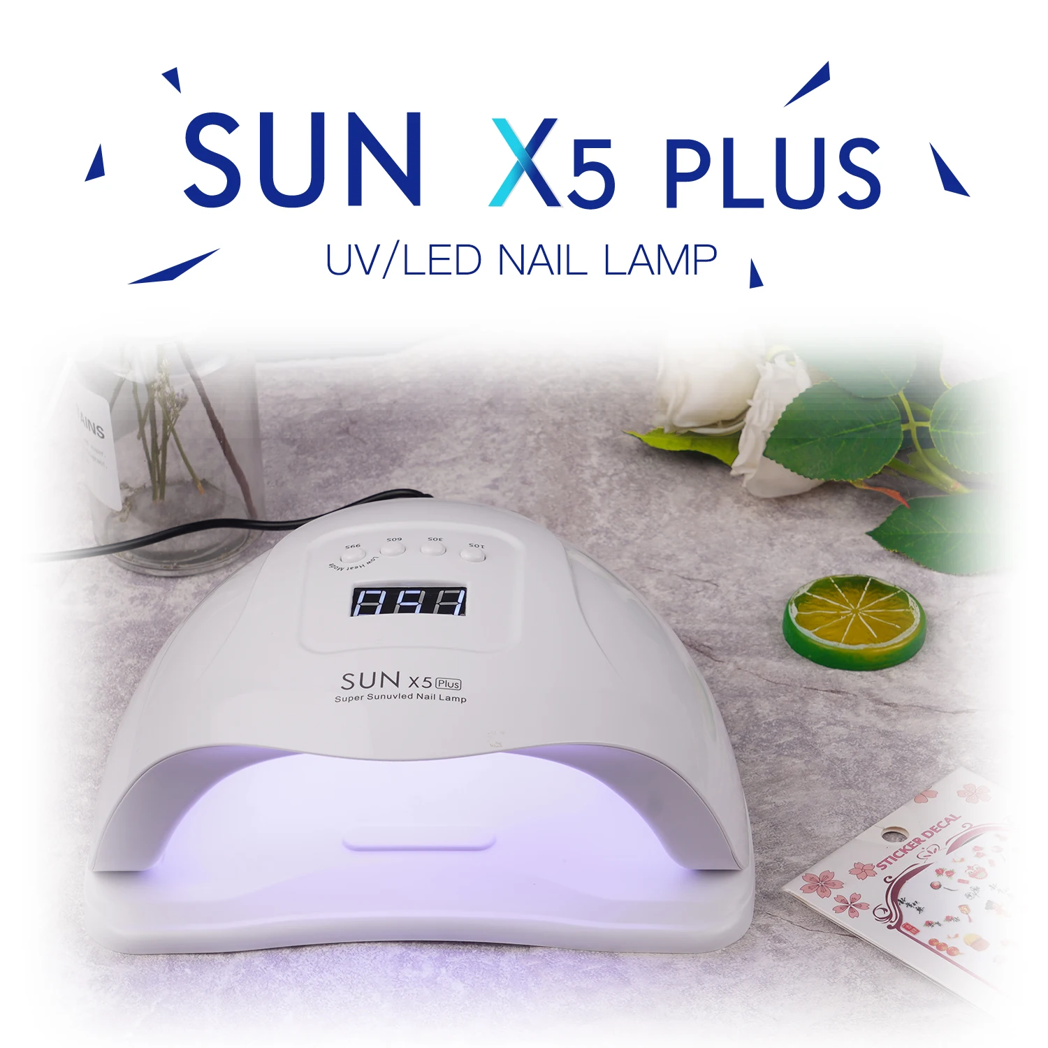 SUN 5X Plus, УФ светодиодный светильник для ногтей, Сушилка для ногтей, ледяная лампа для маникюра, гелевая лампа для ногтей, лампа для сушки гель-лака